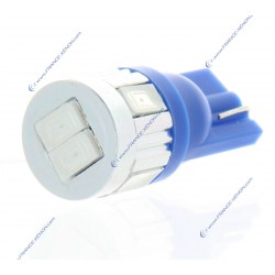 6 LED SG bulb - W5W - Blue 12V T10 signaling lamp