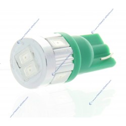 Lampadina 6 LED SG - W5W - Verde 12V Lampada di segnalazione