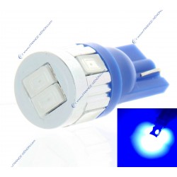 Bombilla 6 LED SG - W5W - Lámpara de señalización azul 12V T10