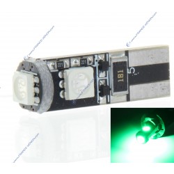 Bulb 3 LED SMD canbus green - T10 W5W