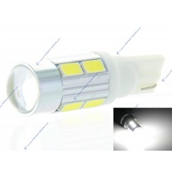 Ampoule 10 LED SG - W5W - Blanc - Lampe T10 12V de voiture