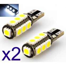 2 x 13 LED-SMD-CANBUS-Glühbirnen – T10 W5W – Weiß – 12 V LED-Nachtlichtbirne