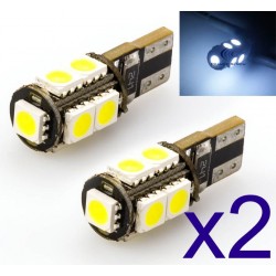 2 x 9 LED-SMD-CANBUS-Glühbirnen – T10 W5W – Weiß 12 V ohne ODB-Fehler