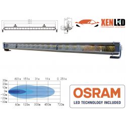 Barre LED XENLED - PROFIL RANGE 22 - 90W - Homologué R112 et R10 - 7000Lms LED OSRAM