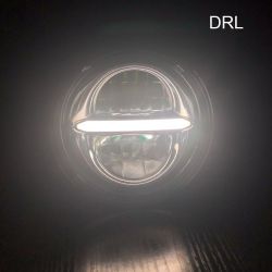 Voll-LED-Motorradoptik - Rund 5,75" 45 W 5000Lms 5500 K - Chrom - XENLED - Originaltyp LED - 1057S