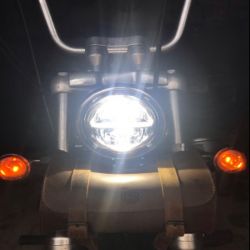 Phare Full LED Moto - Rond 5.75" 50W 5000Lms 5500K - Noir - XENLED - Type origine LED - 1057B Phare moto