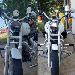 Full LED Motorcycle Optic - Round 5.75" 45W 3240Lms 5500K - Black - XENLED - Original type LED - 1057B