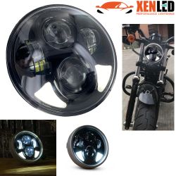 Phare Full LED Moto - R002B - 5,75" 40W 1750Lms 5500K - Noir Rond - XENLED - Bi-LED Phare moto