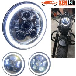 Full LED Moto 1681S Optic - Round 7" 40W 4300Lms 5500K - Chrome