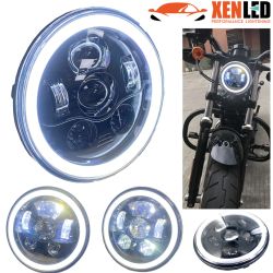 Óptica Full LED Moto 1681B - Redonda 7" 40W 4300Lms 5500K - Negro
