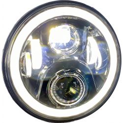 Voll LED Moto 7061S Optik - Rund 7" 40W 4500Lms 5500K - Chrom