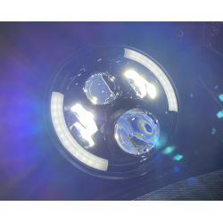 Ottica Full LED Moto 6081B - Rotonda 7" 40W 4500Lms 5500K - Nero