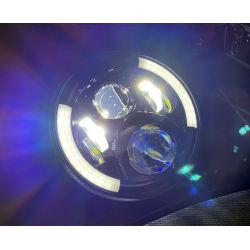 Ottica Full LED Moto 6081B - Rotonda 7" 40W 4500Lms 5500K - Nero