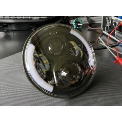 Full LED Moto 6081B Optic - Round 7" 40W 4500Lms 5500K - Black