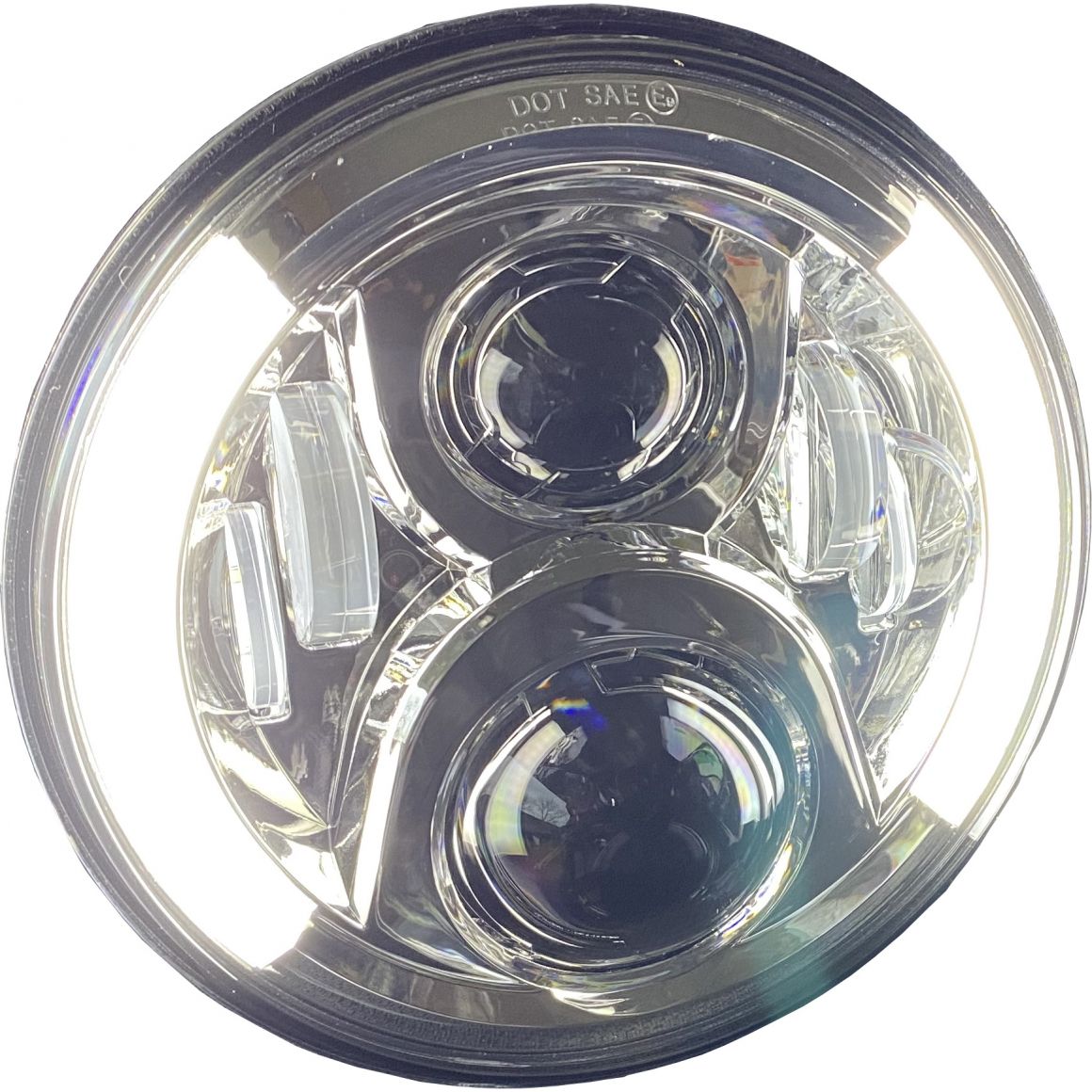 Phare LED 7 pouces 55W - REMMOTORCYCLE