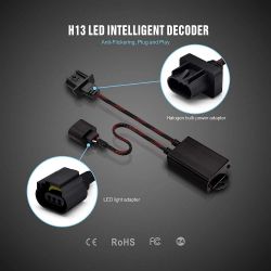 1x H13 caja LED de alta potencia antiinterferencias CANBUS para Jeep Wrangler JK 2007 - 2017 V2.0 - XENLED