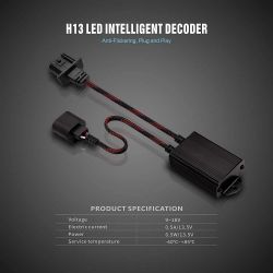 1x H13 CANBUS Anti-Flicker Jeep Wrangler JK 2007 - 2017 V2.0 Anti-Interference High Power LED Box - XENLED