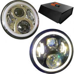 Optique LED Rond YAMAHA XVS 1300 Custom 14 - 18 - Homologué 7 pouces 40W 4500Lms