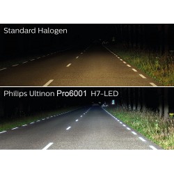 Kit LED Homologué* H7 Pro6001 Ultinon Philips 11972U6001X2 5800K +230%