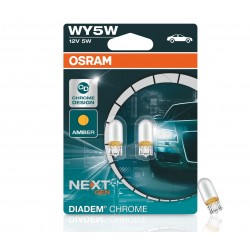 2x WY5W OSRAM DIADEM CHROME bulb WY5W 2827DC-02B flashing lights almost invisible when inactive in double blister