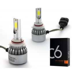 2 x Ampoules LED HB4 9006 Ventilée COB C6 - 3800Lms - 12V / 24V - P22d
