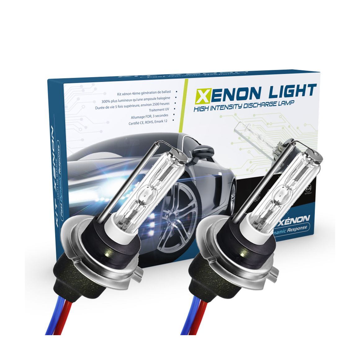 2 x h7 8000k 35w short metal