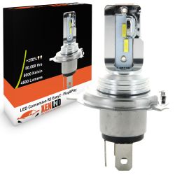 Ampoule Bi-LED H4 Easy2 - 9-32Vdc - 5000K - 2500lms - XENLED - 100W d'éclairage - P43t-38