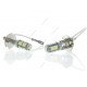 2 x bombillas H3 24V - LED SMD 9 LED - Lámpara para camión / Señalización - Blanco