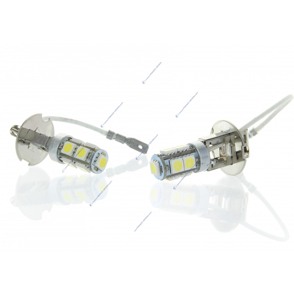 2 x Ampoules H3 24V - LED SMD 9 LED - Lampe de camion / Signalisation -  Blanc - France-Xenon