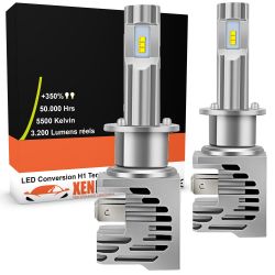 2x Ampoules H1 LED Terminator3 All-in-One 3200Lms réels CANBUS - XENLED - SANS ERREUR