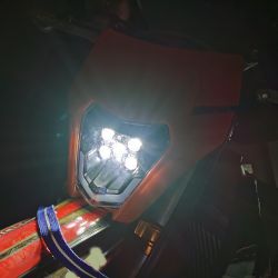 BLOC OPTIQUE LED MOTO Série CV02 Evolution 30W - KTM / HUSQVARNA / UNIVERSEL - ORANGE