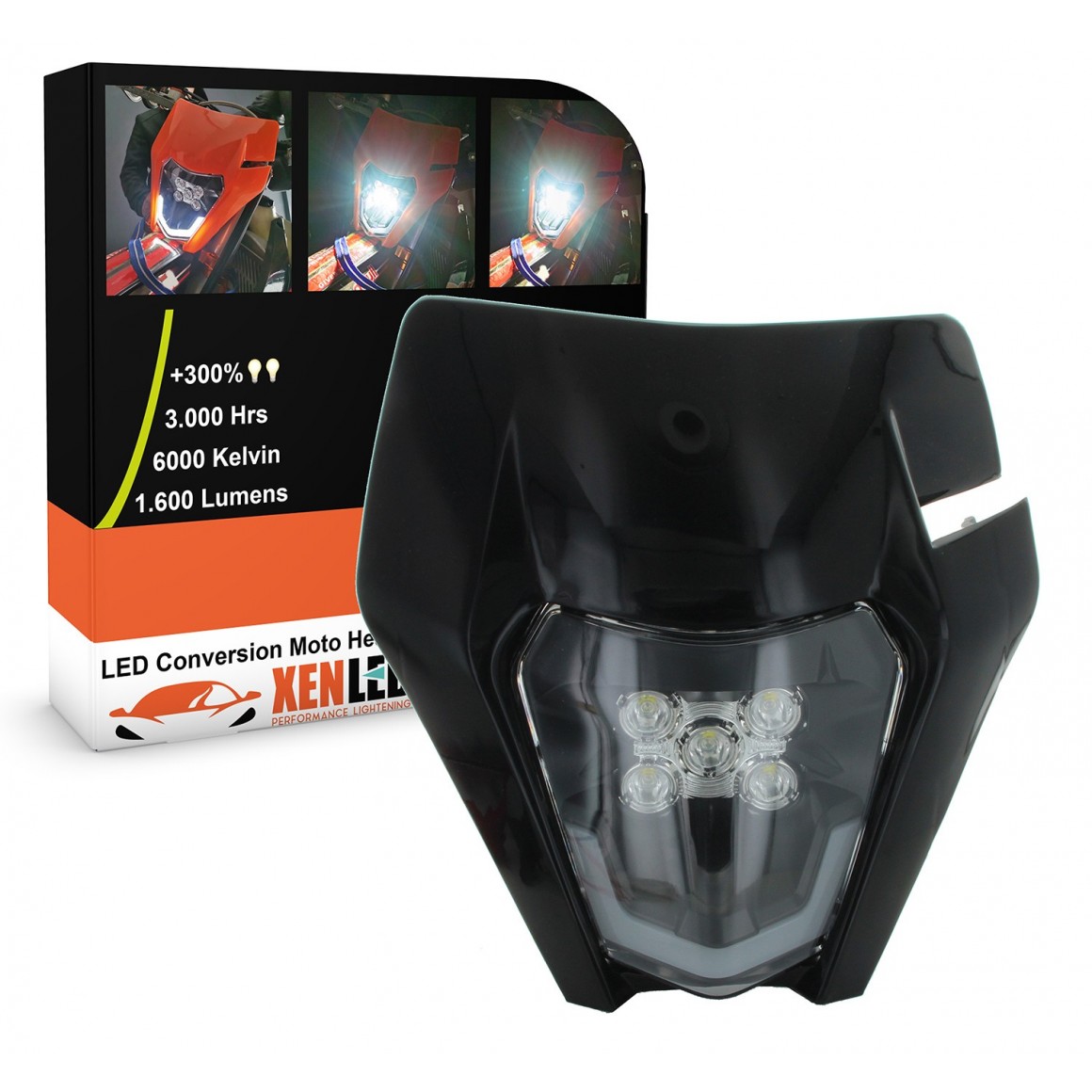 ÓPTICA LED - HUSQVARNA TE 500 (A6) - Serie CV02 Evolution 30W NEGRO