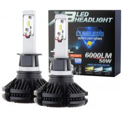 2 x Ampoules H3 LED XT3 50W - 6000Lm - 12V/24V