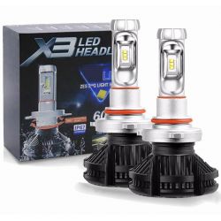 2 x HB3 LED XT3 pærer 50W - 6000Lm - 12V/24V - LED lamper
