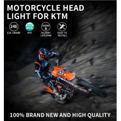 KTM EXC / EXC-F EXCF LED headlight Approved waterproof canbus 92W Real - XENLED - 3100Lms
