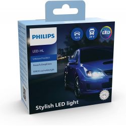 2x lampes H7 pour éclairage avant LED Ultinon Pro3021 11972U3021X2 - Philips 12V et 24V