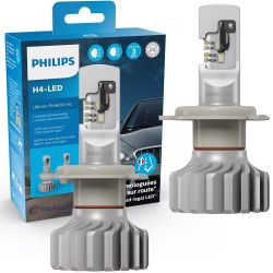 Bombillas Bi-LED Homologadas* H4 Pro6001 Ultinon Philips 11342U6001X2 5800K +230%