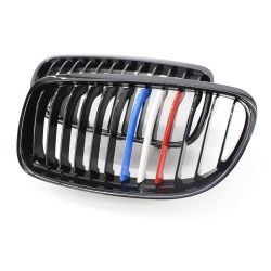 2x Front Grill BMW E90 - Series 3 2009 - 2011 - M-color - Blue White Red
