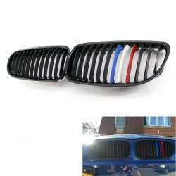 2x Front Grill BMW E90 - Series 3 2009 - 2011 - M-color - Blue White Red