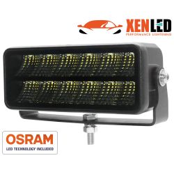 Phare LED 6x2.5" 60W XenLEd avec LED OSRAM Faisceau Large - Barre LED 5040Lms Homologuée R10