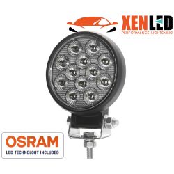 Round LED Work Light 24W 2400Lms 3.7" Wide Beam for Motorcycle Truck 4x4 - LED OSRAM