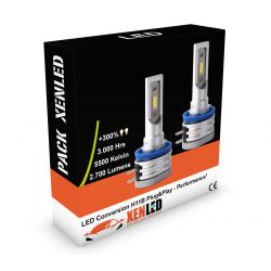 2x Ampoules H11B LED Performance2 All-in-One 2700Lms réels CANBUS - XENLED - SANS ERREUR
