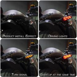 Motorrad ECG4.0 Scrollende LED-Blinker + Bremslichter - sequentiell