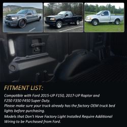 Kit de iluminación de maletero con luz Led RGB para cama de maletero para Ford F-150 F-250 2015 - 2023