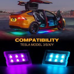 Luz de panel de puerta LED RGB Puerta de cortesía Tesla Model S / 3 / X / Y