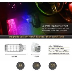 Luz LED RGB Cortesía Audi A3 A4 A5 A6 A7 Q5 Q7 TT - Maletero / guantera / Puertas - Los Pares