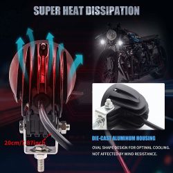 FEUX ADDITIONNEL LED - Sportster Hugger Racing 883 - HARLEY DAVIDSON - 10W + FAISCEAU ET RELAI ADAPTABLE