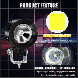 FEUX ADDITIONNEL LED - Fat Bob 1340 - HARLEY DAVIDSON - 10W + FAISCEAU ET RELAI ADAPTABLE