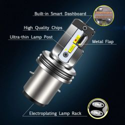 Ampoule Bi-LED H6 BA20D Easy2 - 9-32Vdc - 5000K - 2500lms - XENLED - 100W d'éclairage - S2