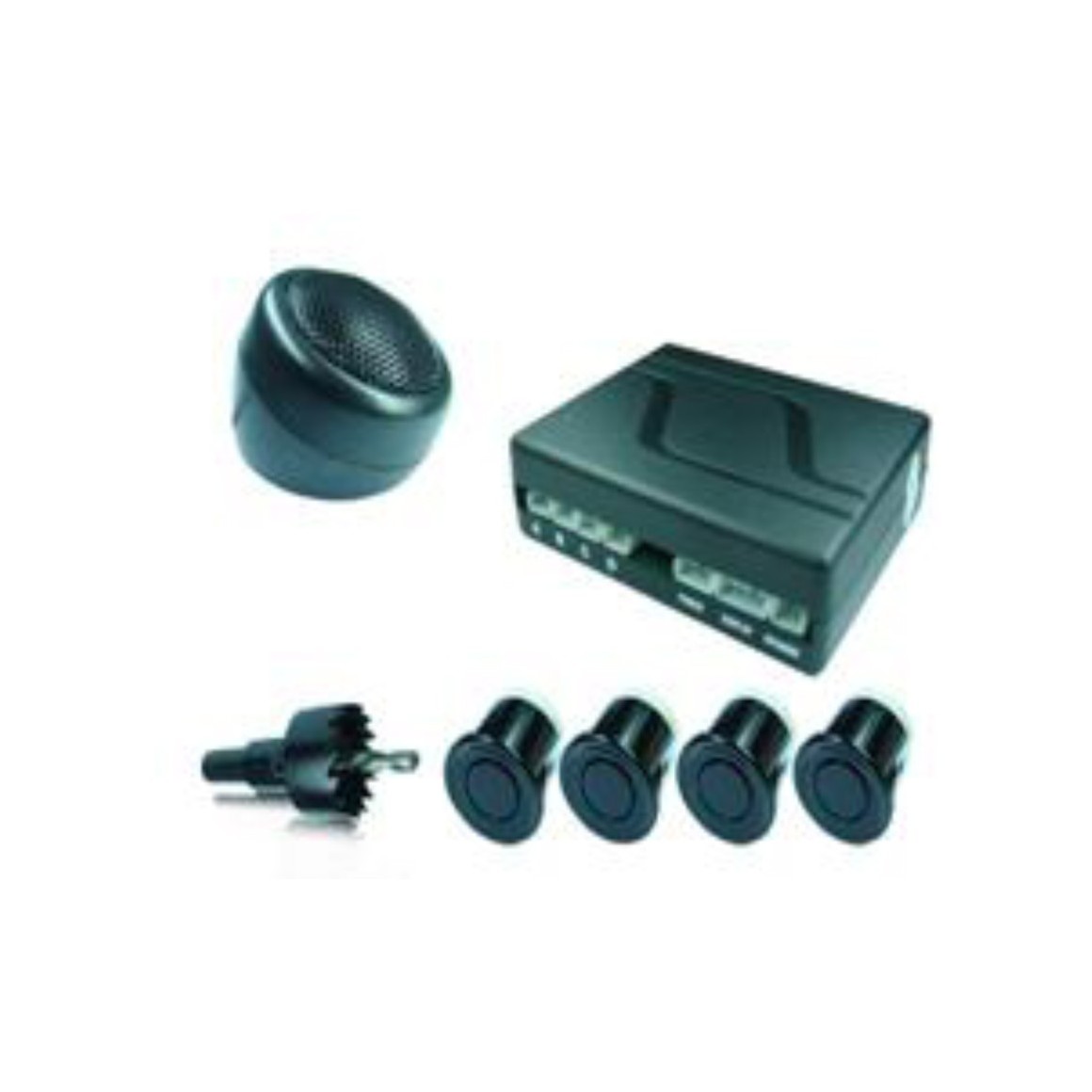 kit 4 Sensori di Parcheggio CP7B buzzer nero 
